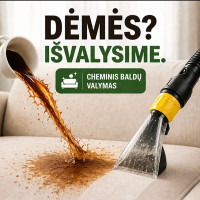 Baldų valymas Cheminis baldų valymas Vilniuje