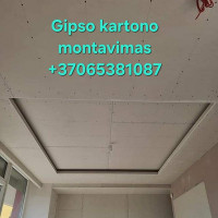 Gipso darbai Gipso montavimas. Laminatas, grindjuostės, durų montavimas.