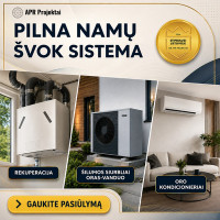 MB APR projektai Šilumos siurbliai/rekuperatoriai/kondicionieriai