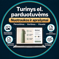 Prekių nuotraukų ir aprašymų parengimas el. parduotuvėms