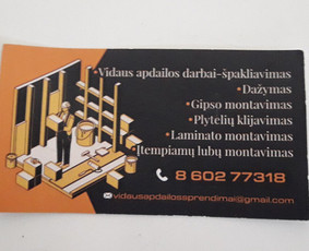 Vidaus apdailos darbai - Statybos, apdaila Statybos, apdaila - Vidaus apdailos darbai