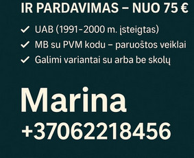 Paslaugos verslui - Parduodu Uab, Mb (Pvm)