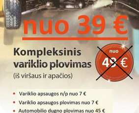 Antikorozinis padengimas - Variklio plovimas i&scaron; apačios (ant keltuvo)