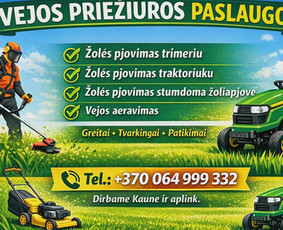 Vejos priežiūra, įrengimas - Žolės pjovimas