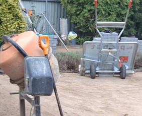 Trinkelių klojimas - Klojame trinkelias