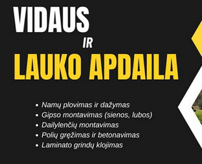 Statybos darbai - Lauko apdaila