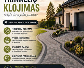 Laiptai i&scaron; trinkelių - Trinkelių klojimas &ndash; Gerbūvio darbai