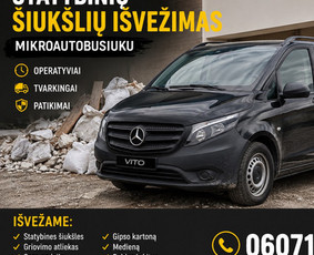 Fiskaro nuoma - Statybinių &scaron;iuk&scaron;lių i&scaron;vežimas