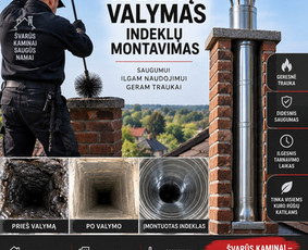 Statybos, apdaila - Kaminų valymas įdeklu montavimas