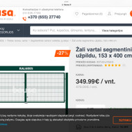 Skubiai reikia pastatyti vartus ( įkasti, įbetonuoti stulpus ir sumontuoti vartus)