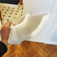 Priklijuoti ir nudažyti polistirolo bagetą