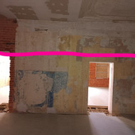 Sienos griovimas, sutvirtinimas su metalo sijomis