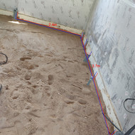 Vandentiekio vamždžių išvedžiojimas pamatuose