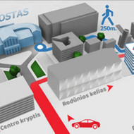 Vilniaus oro uosto grafinis žemėlapis ADCParkingui