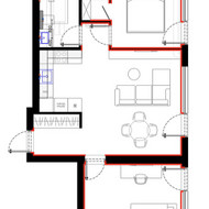 Reikia nudažyti jau priklijuotas grindjuostes ~38 m.