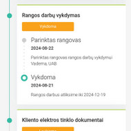 Elektros įvedimas per eso