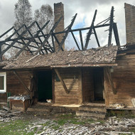 Griovimas, namas po gaisro