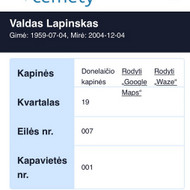 Kapo tvarkymas ( be paminklo ir plokščių siūlymo )