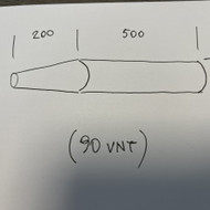 Reikia ištekinti 700mm detales