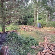 Reikalingas statybinės medienos ir malku (apie 2-3 m3) skaldymas ir sukrovimas
