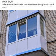 Naudoto balkono stiklinimas