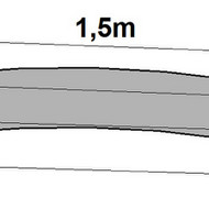 Reikalinga ispjauti 50x150x1500mm lentos lenktą liniją