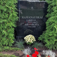 Raidziu kalimas ant paminklo Šiauliuose