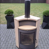 Stiklas židinio krosnelei