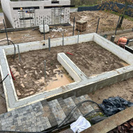 Pirties pamato užpylimas ir grindų betonavimas