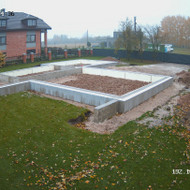 Grunto išvežimas , pamato užpylimas smėliu