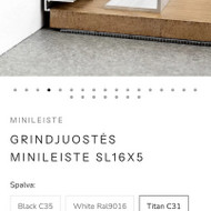 Aliuminio grindjuosčių Minileste montavimas