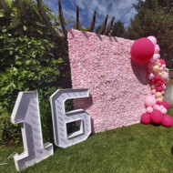 16 gimtadienio foto sienelė ir pastatomi skaičiai 16