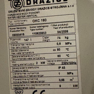 Kombinuotas boileris Dražice OKC 160 per temometra leidžia vandenį