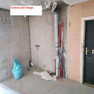 Gipso pertvarų, korubo montavimas