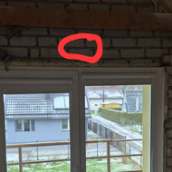 Skylės sienoje gręzimas rekuperatoriui