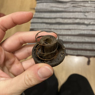 Iškrito dujinės viryklės rankenėlė