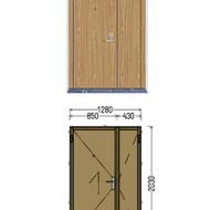 Durys į bendrabučio koridorių