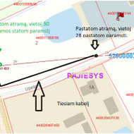 10 kV elektros linijos rekonstrukcija, pakeičiant ją požeminiu kabeliu.