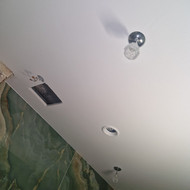 Lubų gipskartono glaistymas, dažymas