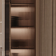 Reikalingas tamsintas stiklas su bangelėmis indaujai