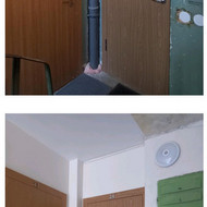 Lietaus stovo uždengimas gipsu