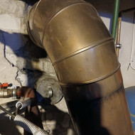 Kieto kuro katilo pajungimas i kamina, perdaryti sena pajungima