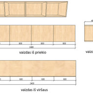 Reikia iš vienos didelės plytelės išpjauti 2400x450 detalę, nušlifuoti visas briaunas