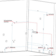 Rozečių sienoje perkėlimas, naujos skylės gręžimas sienoje ir gipso kartono sienoje