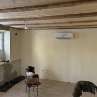 Interjero dizaino, apšvietimo 20 kv.m labdarys su virtuve