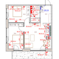 Elektros instaliacijos įrengimas iki dalinės apdailos bute