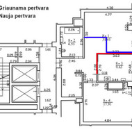 Gipskartonio pertvaros perkėlimas (8 m2) su pilna apdaila