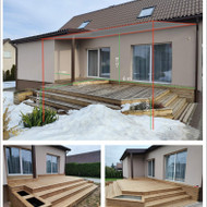 Stoginė nestandartinei terasai