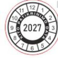 Pagaminti lipdukus su patikrinimo data