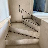 Laiptai, turėklai, tvorelė